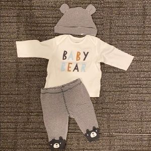 2pc Carter’s baby boy matching set babybear outfit